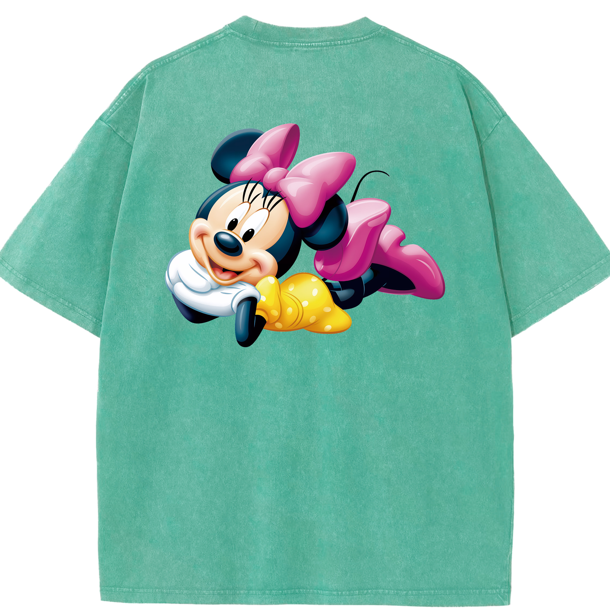 （画像用） ミッキーマウス Mickey Mouse 綿100% ヴィンテージ風 半袖Tシャツ（背面プリント）